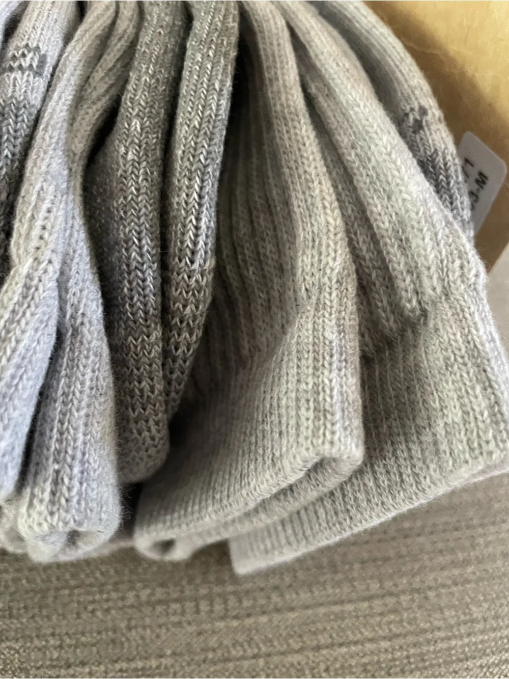 Carhartt Light Gray Midweight Cotton Blend Crew Socks (3-Pack) men’s Lg 9-11.5